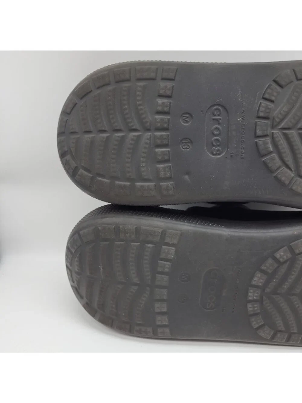 Crocs Mega Crush Clogs Black Men's Sz 13 Platform Vegan black slip on blemished